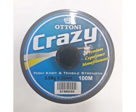 OTTONI CRAZY 100M 0.18mm 4.5kg - חוט ניילון 