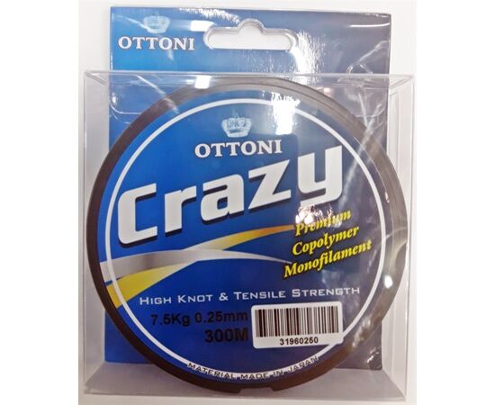 OTTONI CRAZY 300M 0.25mm 7.5kg - חוט ניילון 