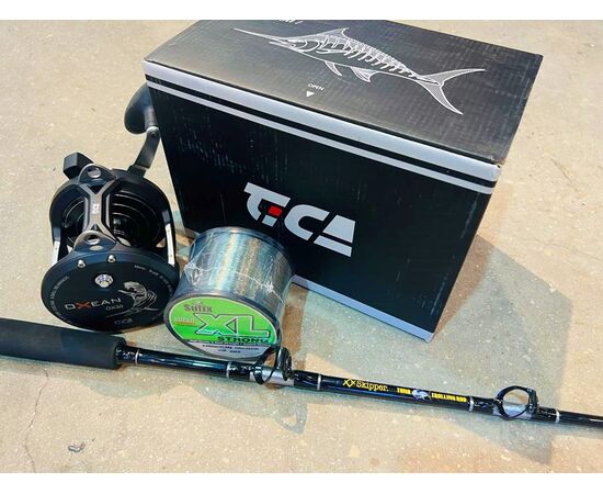 TROLLING COMBO - SKIPPER TUNA TROLLING 20-30LB + TICA OX30+SUFIX XL 0.60MM 550M - סט לטרולינג