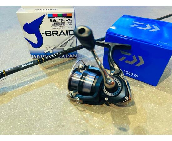 SPINNING COMBO - SKIPPER NIKITA 2.40M 5-25G+DAIWA RX2000BI+DAIWA J-BRAID X4 150M 0.15MM - סט ז'ירז'ור 