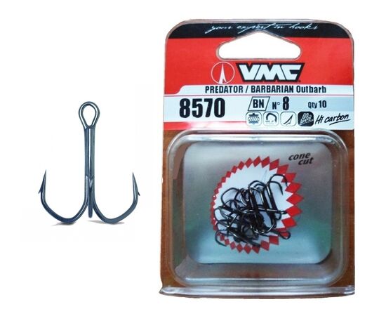 VMC 8570 Barbarian Outpoint Treble 5Pcs. Size 2 - משולש 