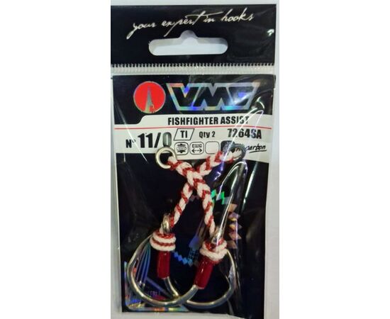 VMC 7264SA Fish Fighter Heavy Duty Single Assist Hook Size 11/0 - אסיסט הוק 