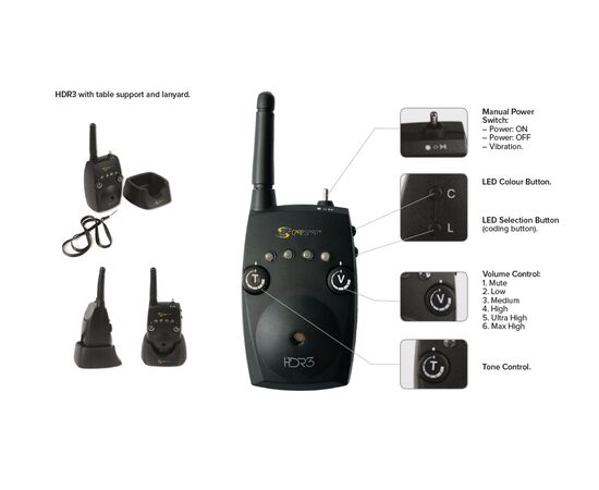 Carp Spirit HD3 Bite alarm Set 4Pcs. + HDR3 Receiver - סט 4 זמזמים + משדר , 5 image