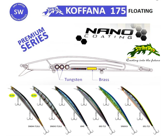 Strike Pro  EG-145B 175F KOFFANA  Slingshot Minnow 17.6CM 28.2G - דמוי 