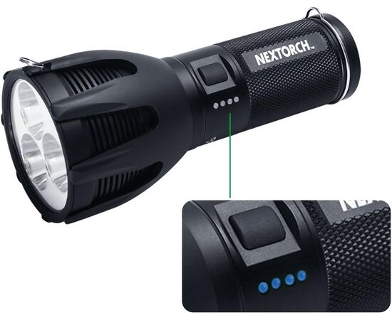 פנס - NEXTORCH 2600 Lumen Saint Torch 3 High Output USB Rechargeable LED Search Torch , 5 image