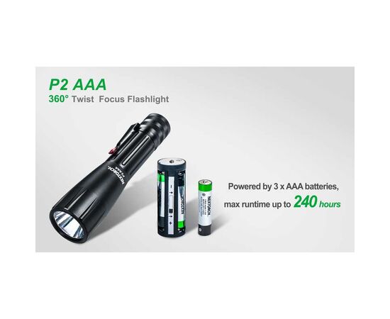 פנס-Nextorch Model P2 AAA 320 Lumens Adjustable Focusing Flashlight , 4 image