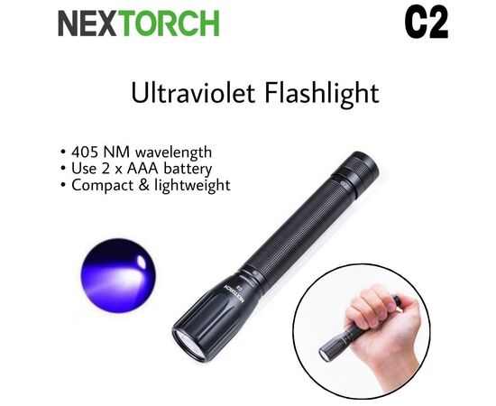 פנס-NEXTORCH C2-UV 2AA UV Light LED Flashlight 