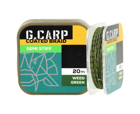 GOLDEN CATCH COATED BRAID SEMI-STIFF 25LB 20M WEED GREEN 