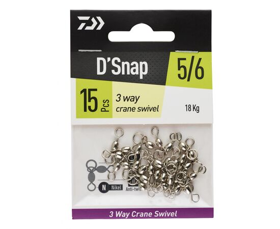 DAIWA 3 WAY CRANE SWIVEL SIZE 1-2 55KG 