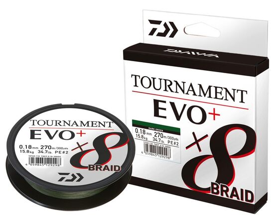 DAIWA Tournament x8 Braid EVO+ 270m  green , 2 image