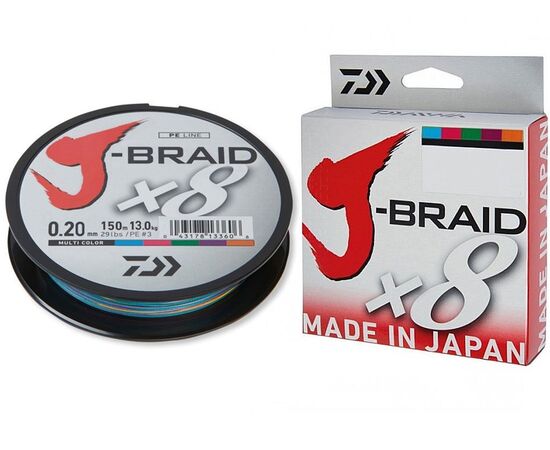 DAIWA J-BRAID 8 BRAID 150M (צבעוני) MC  - חוט