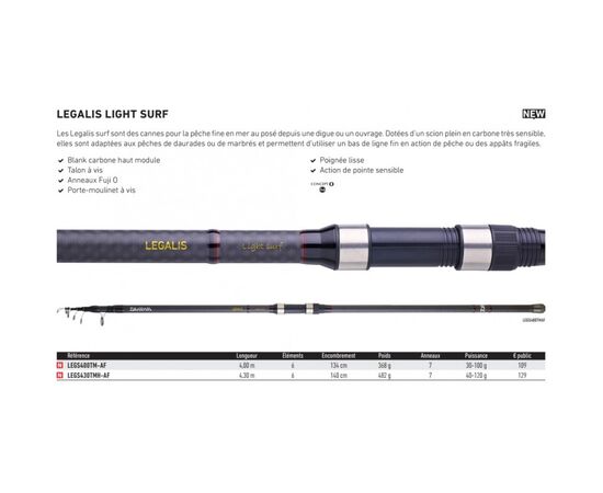 DAIWA LEGALIS LIGHT SURF 