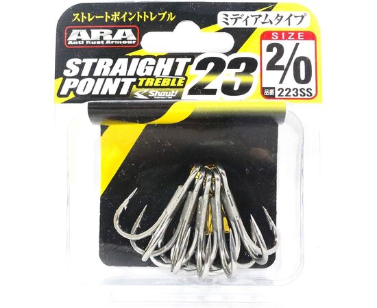 SHOUT 223SS STRAIGHT POINT TREBLE HOOK 23