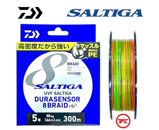 DAIWA SALTIGA 8 BRAID 300M MULTI COLOR PE #2.5 0.26MM 42LB 