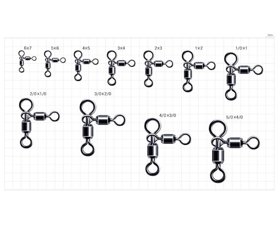 SASAME 210-E OYAKO POWER STAINLESS SWIVEL 3/0+2/0 288kg 2Pcs. , 2 image